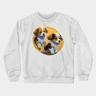 Puppies Playing Crewneck Sweatshirt